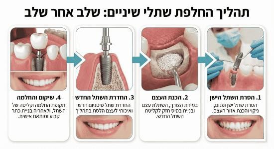 החלפת שתלים בשיניים - סיכויי ההצלחה של שתלים דנטליים