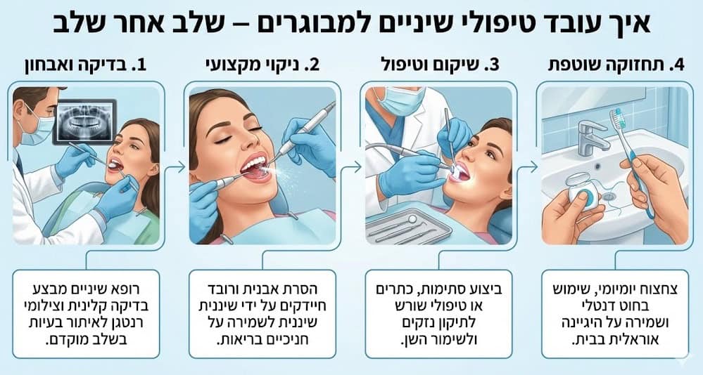 איך עובד תהליך טיפולי שיניים לקשישים