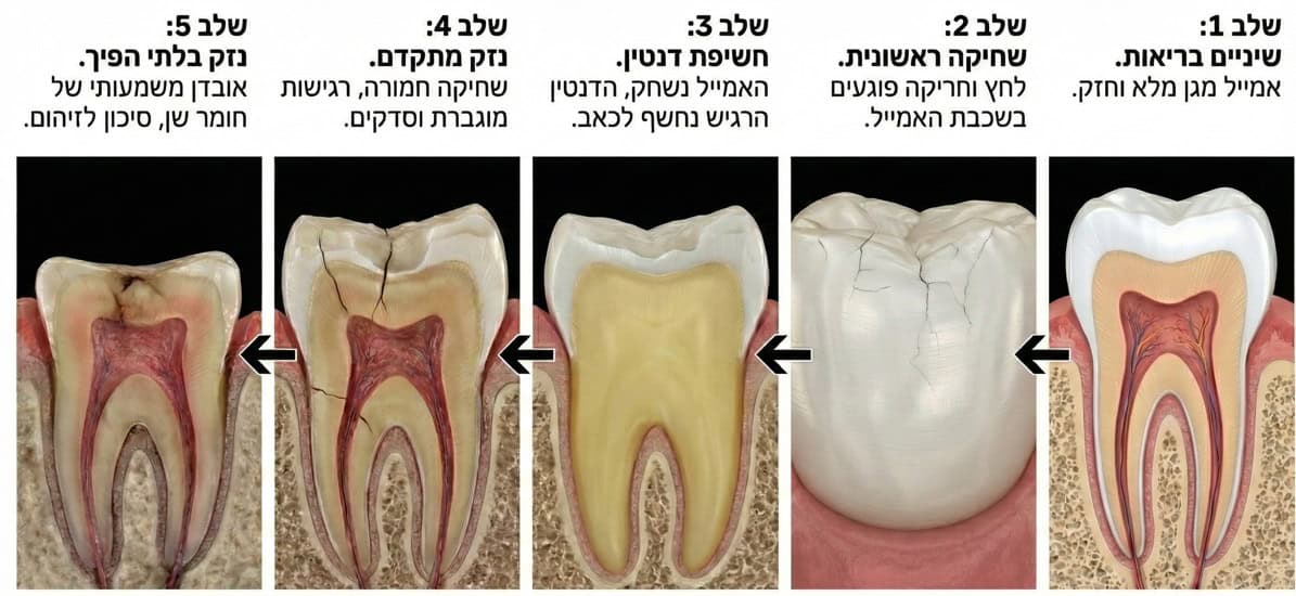 שחיקת שיניים שלב אחרי שלב